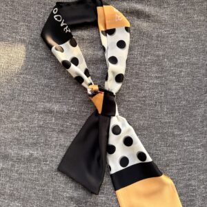 The Black Patterned Silk Scarf
