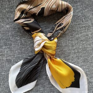 The Black and Gold Silk Scarf